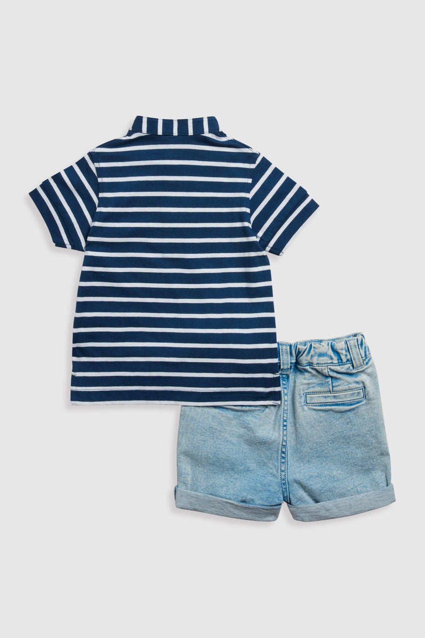 Polo Shirt and Shorts Set