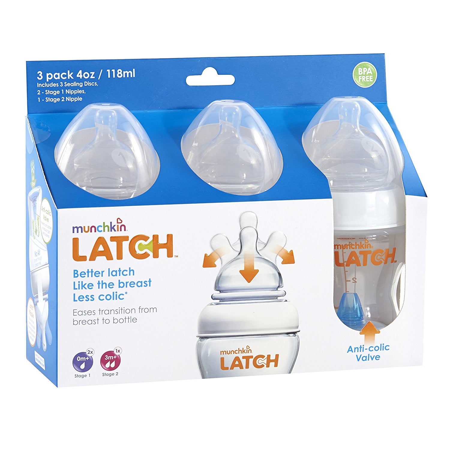 Munchkin LATCH™ Bottle 4oz - 3 Pack