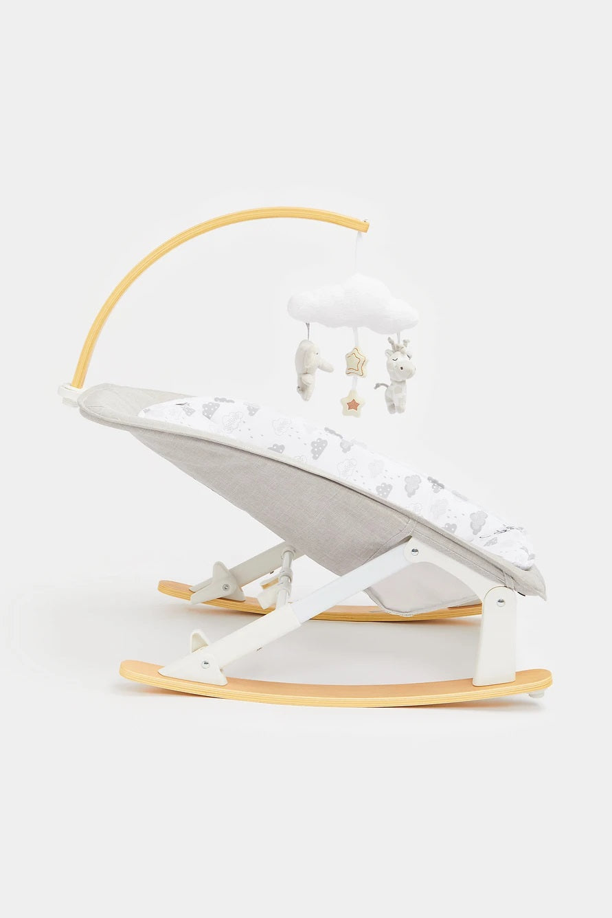 Mothercare Grey Cloud Wooden Rocker Chair