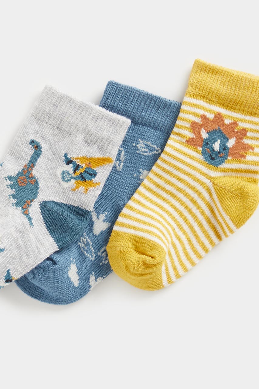 Dinosaur Baby Socks - 3 Pack