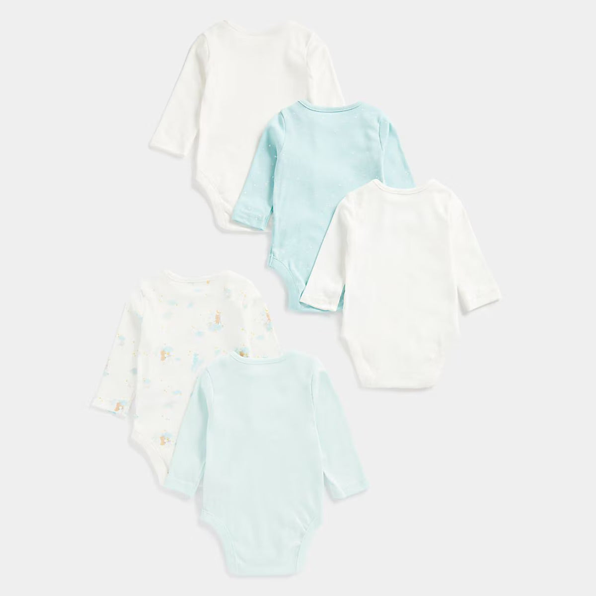 Mothercare Baby Unisex Winter Dreamscape Long Sleeve Bodysuit-5 Pack