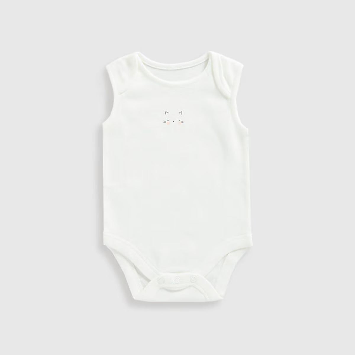 Baby Girl Cat Sleeveless Baby Bodysuits - 5 Pack