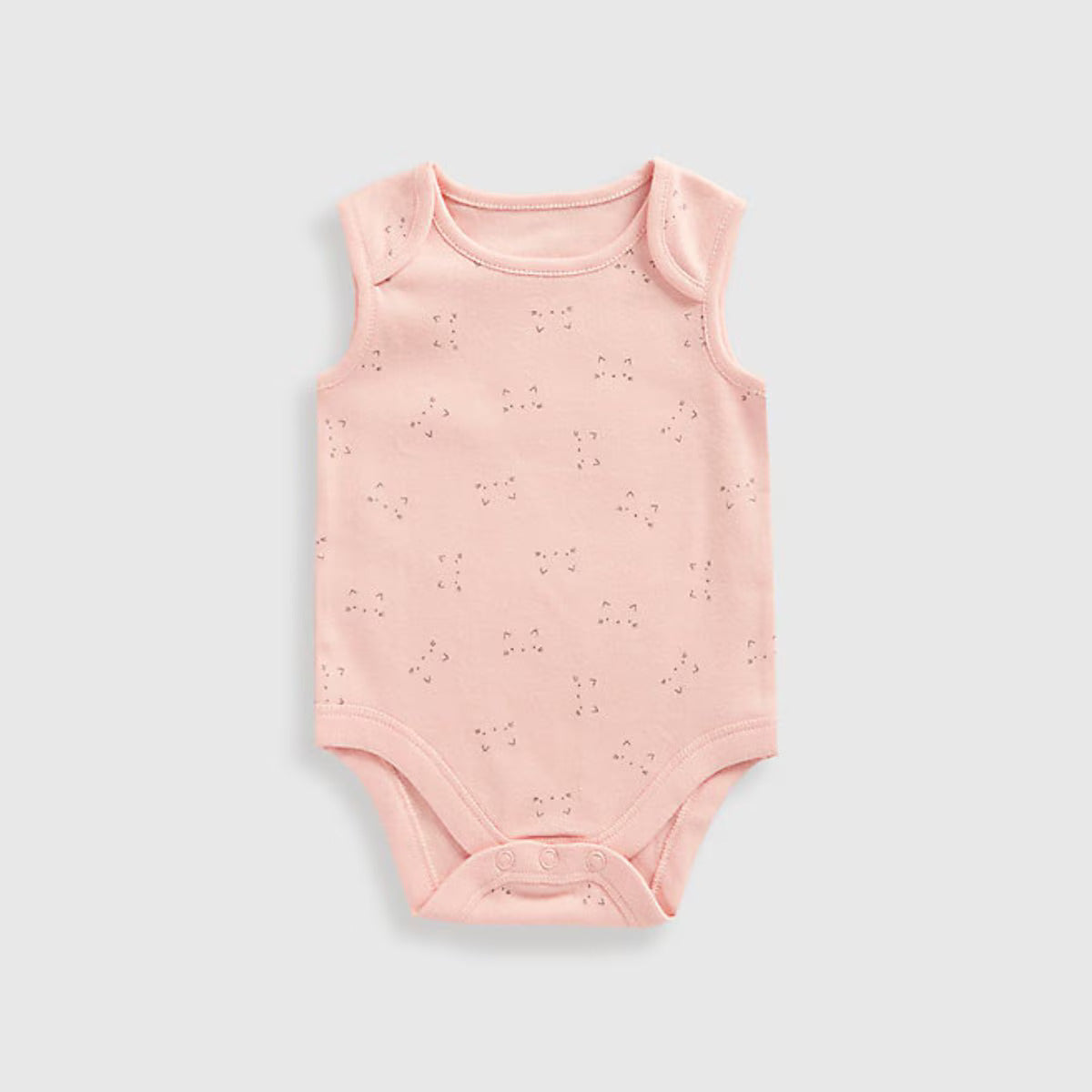 Baby Girl Cat Sleeveless Baby Bodysuits - 5 Pack