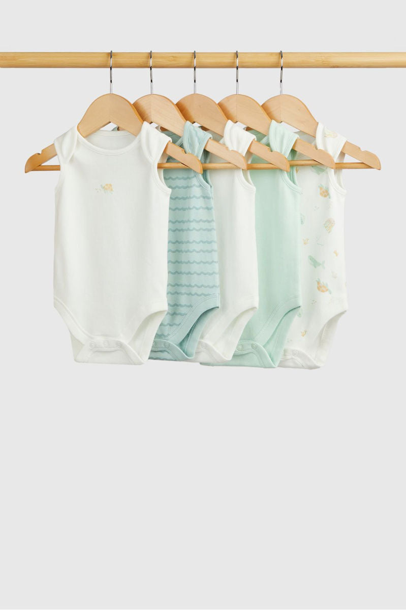 Baby Bodysuit Set Sleeveless Multicolour 5pcs