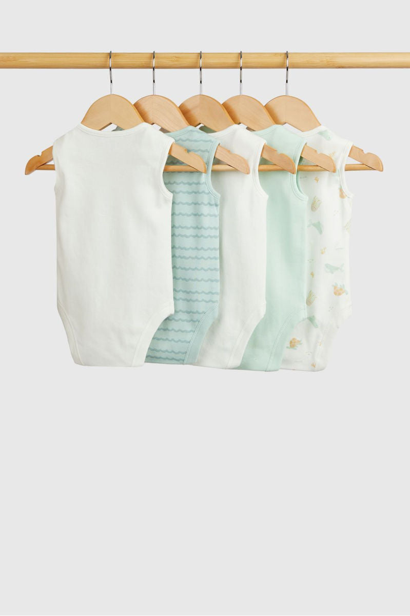 Baby Bodysuit Set Sleeveless Multicolour 5pcs
