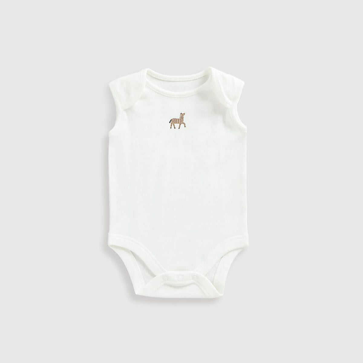 Baby Boy Sleeveless Zebra Bodysuits - 5 Pack