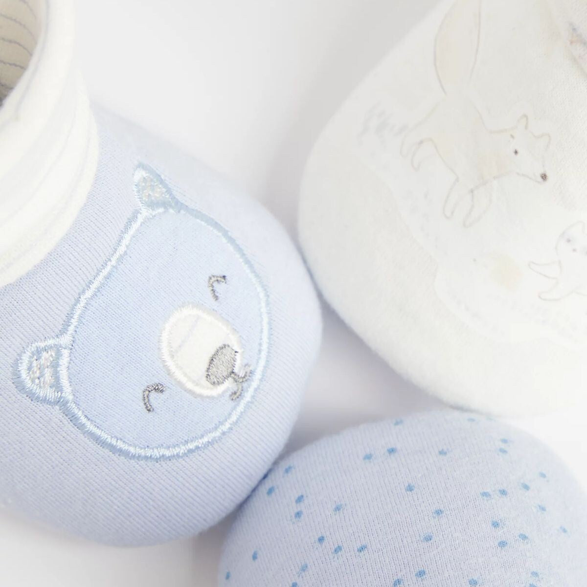 Baby Boy Blue Bear Baby Shoes - 3 Pack