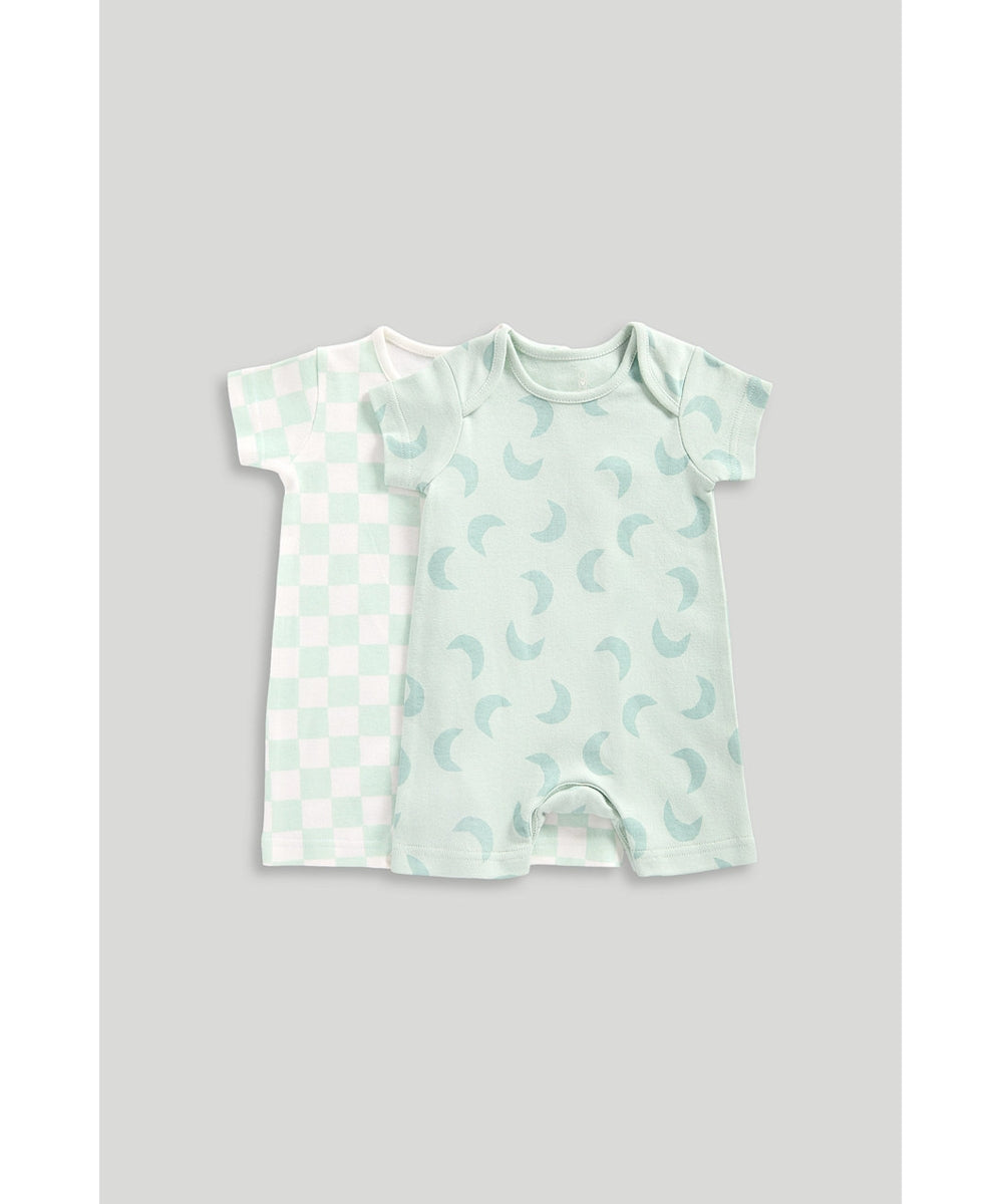 Mothercare Checked Rompers - 2 Pack