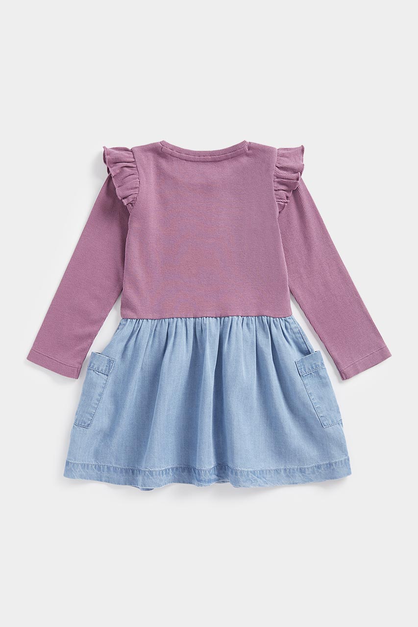Jersey And Denim Twofer Dress