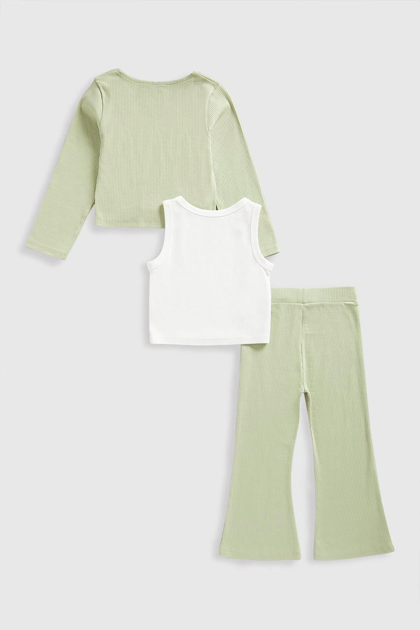 Green Waffle 3-Piece Set