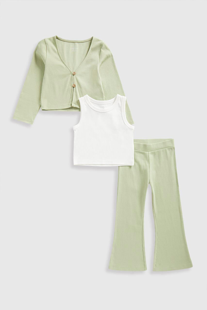 Green Waffle 3-Piece Set