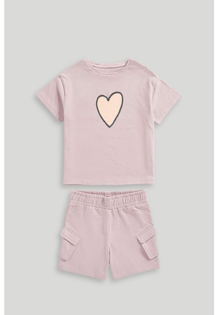 Pink T-Shirt and Shorts Set