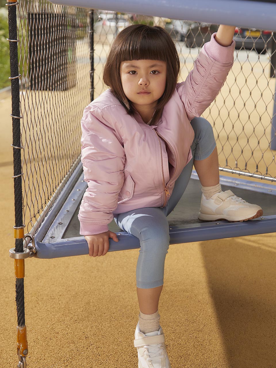 Pink Oversized Bomber Jacket