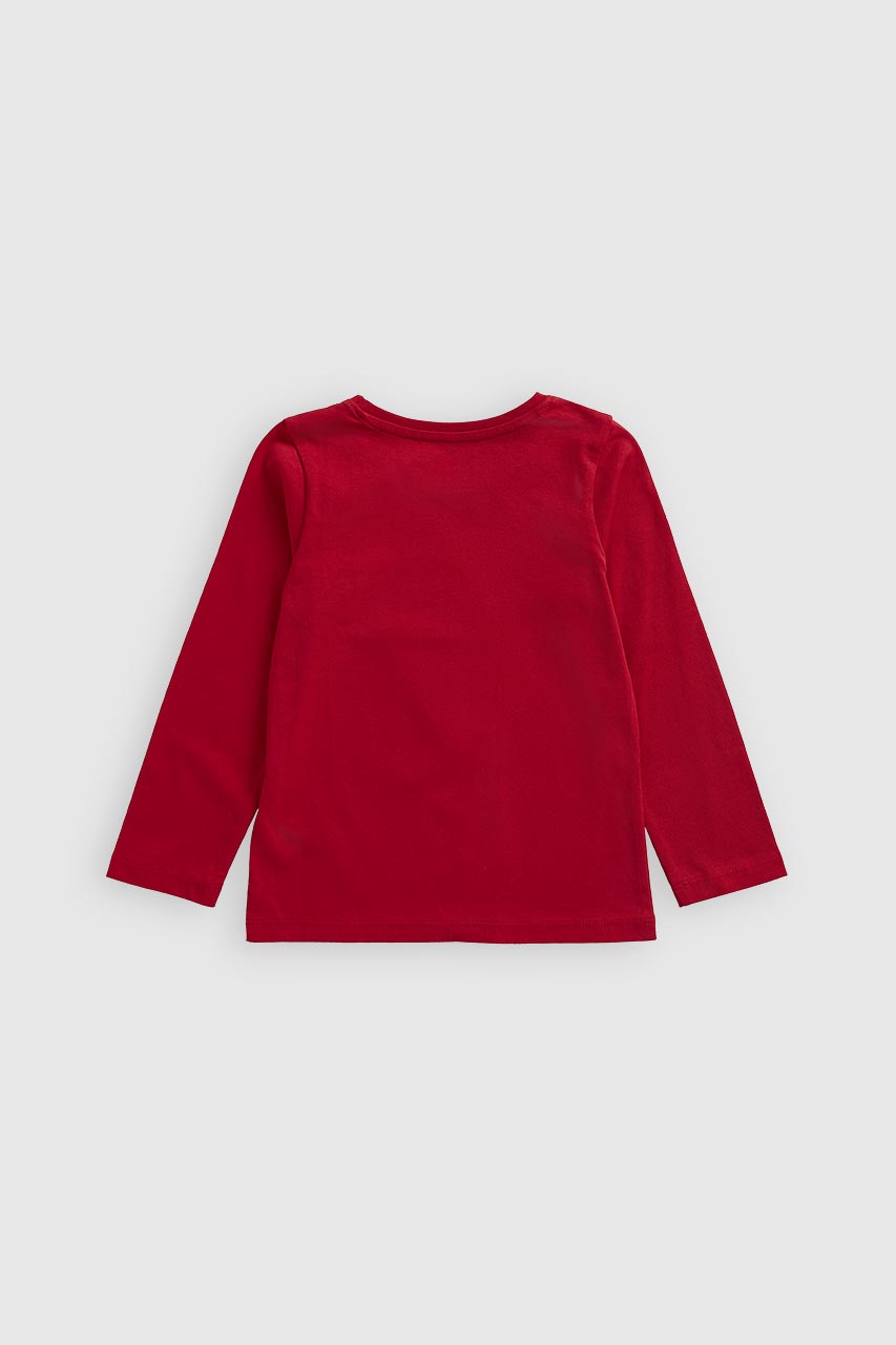 Red Festive Long-Sleeved T-Shirt