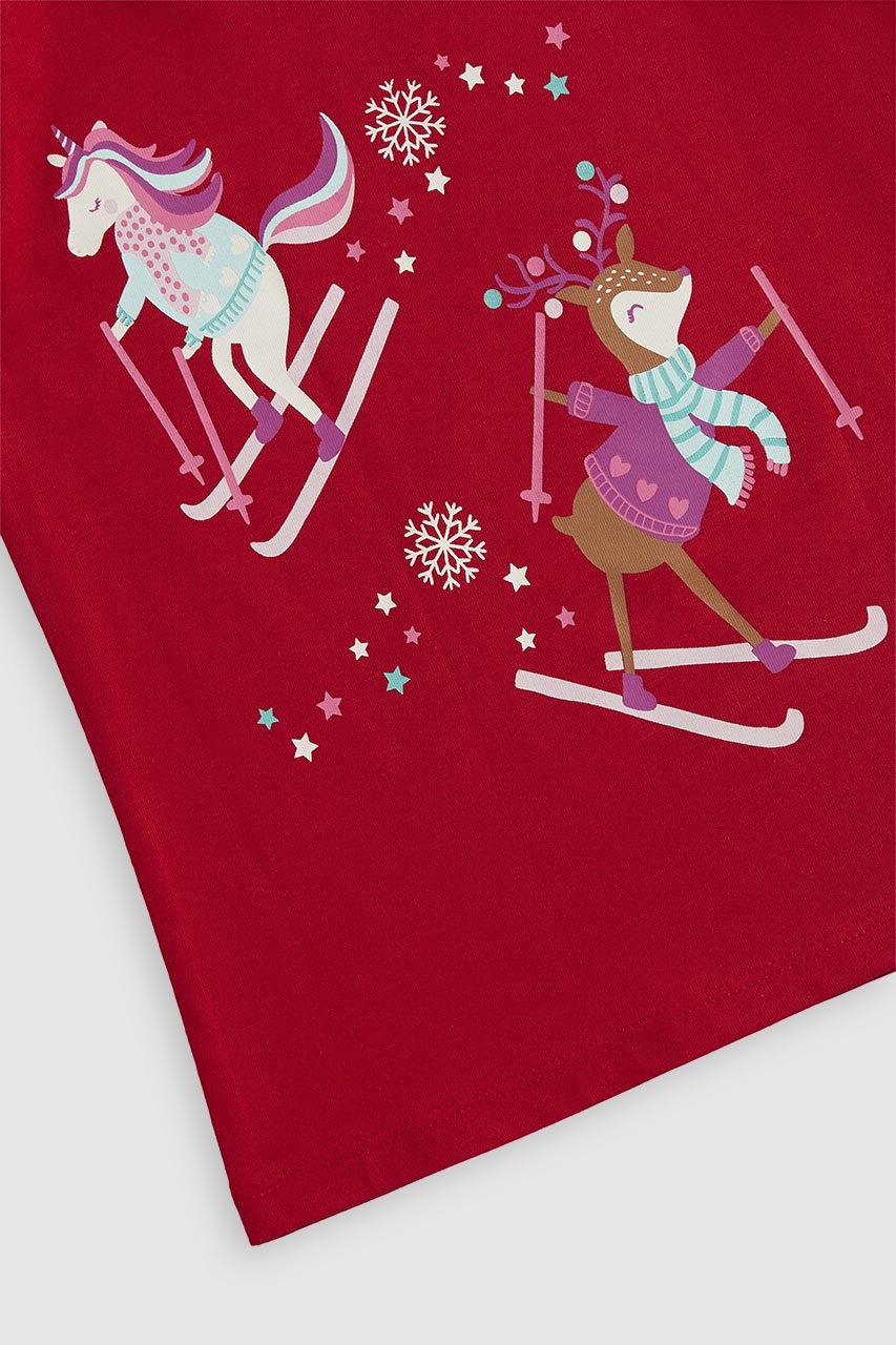 Red Festive Long-Sleeved T-Shirt