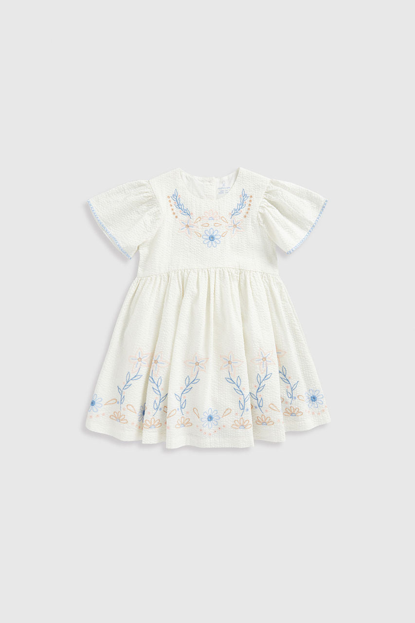 White Embroidered Dress