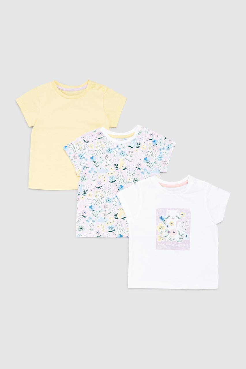 Floral T-Shirts - 3 Pack