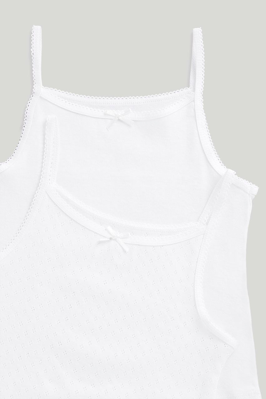 White Camisole Vests - 5 Pack