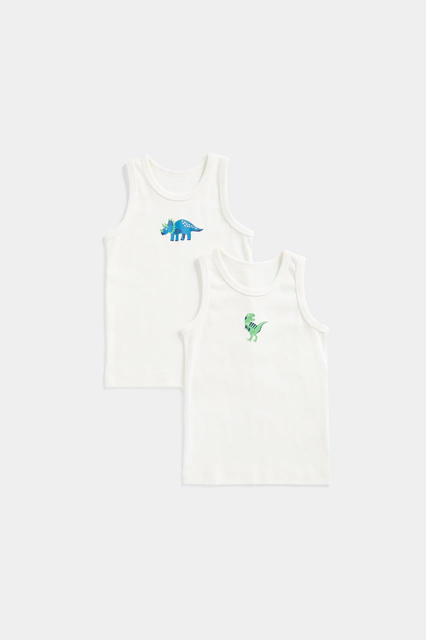 Dino Sleeveless Vests - 2 Pack