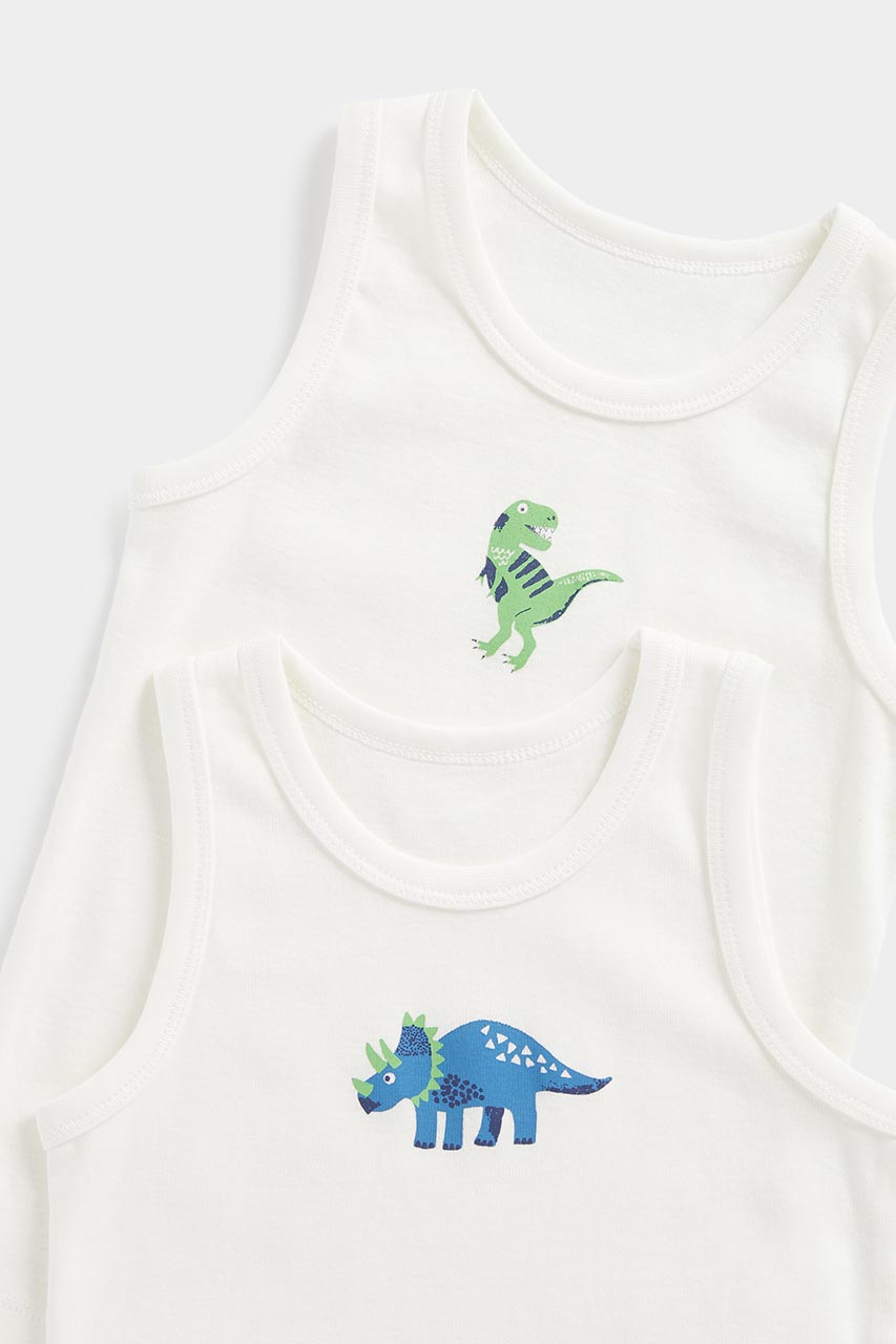 Dino Sleeveless Vests - 2 Pack