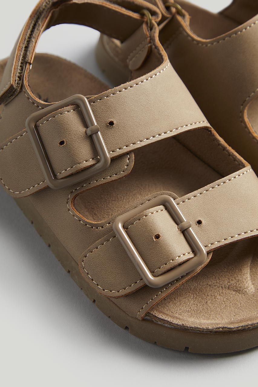 Brown Buckled Sandals