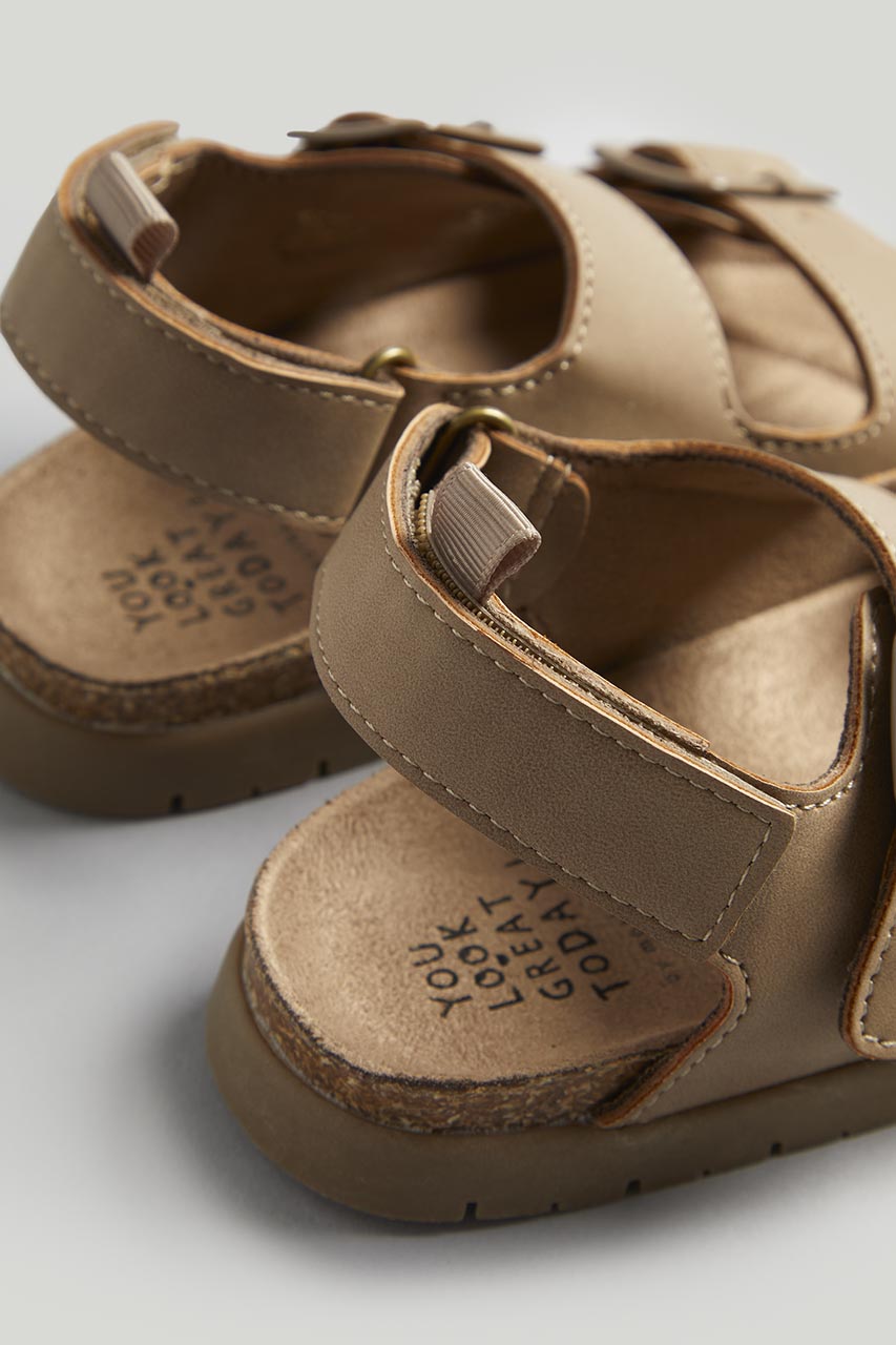 Brown Buckled Sandals