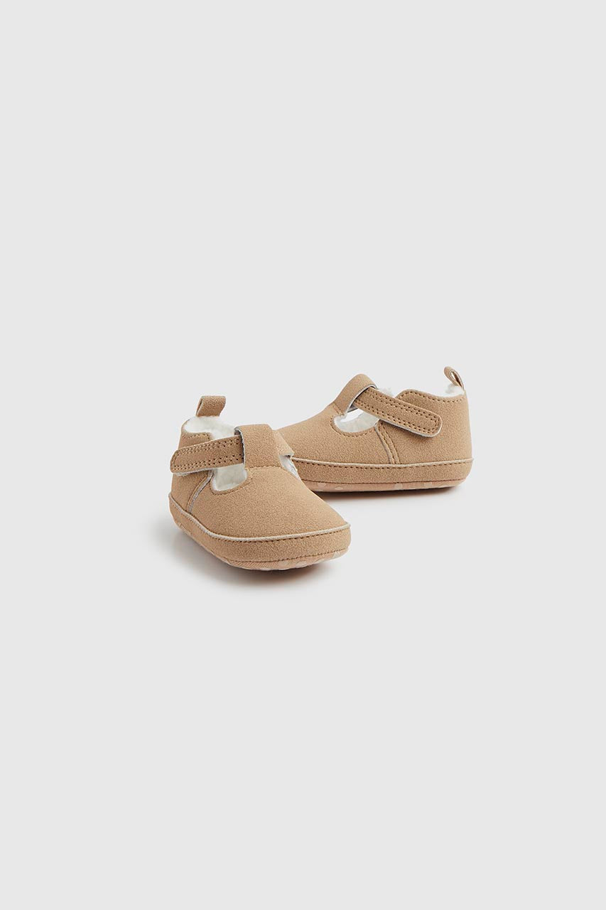 Brown T-Bar Baby Shoes