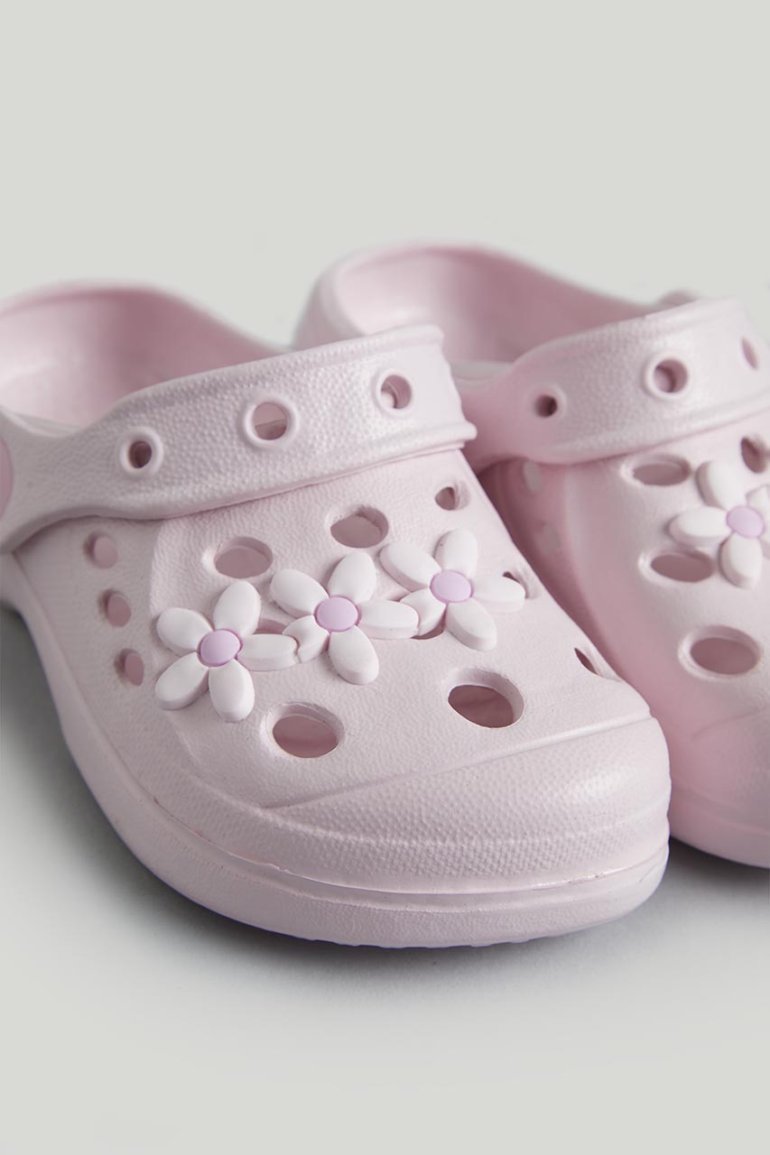 Pink Floral Clogs