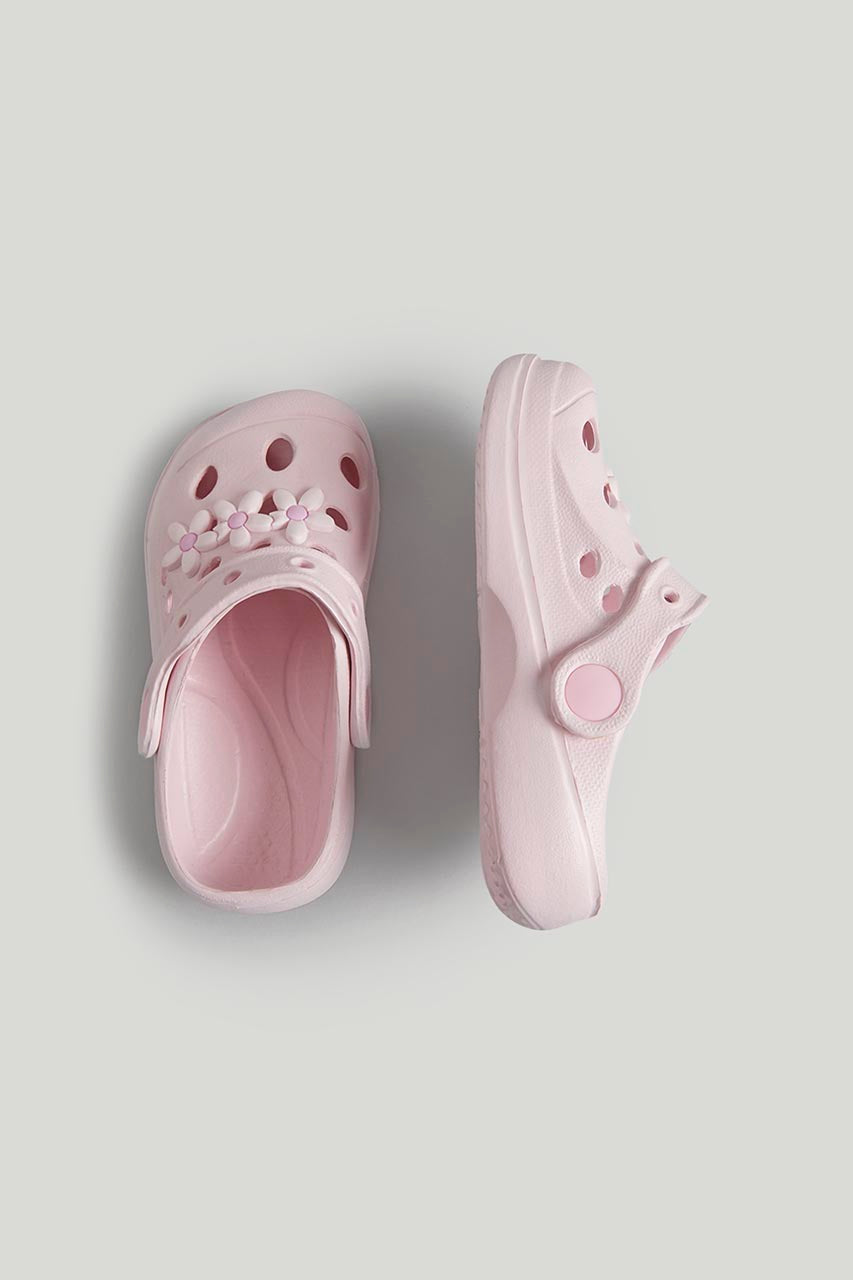 Pink Floral Clogs