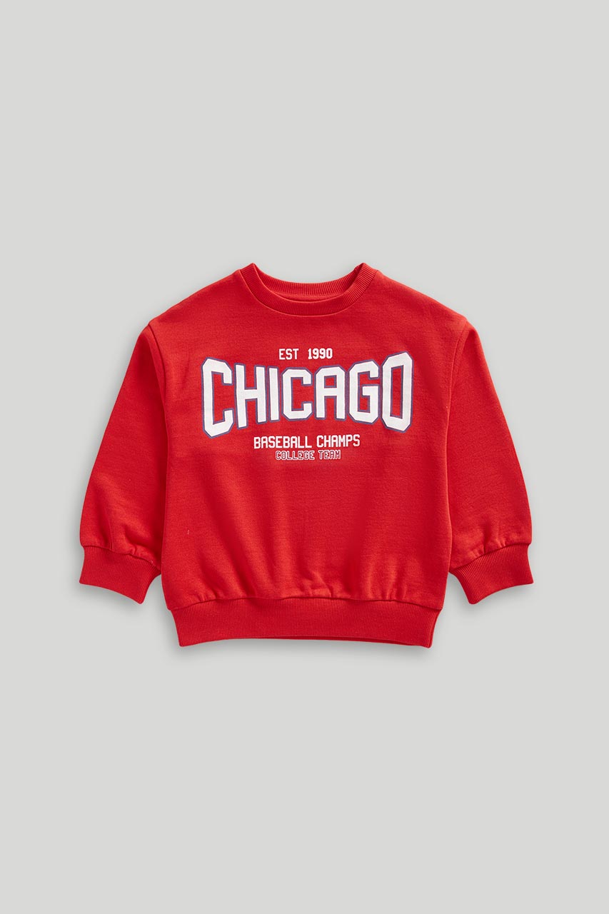 Red Chicago Sweat Top