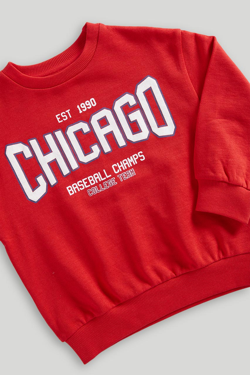 Red Chicago Sweat Top