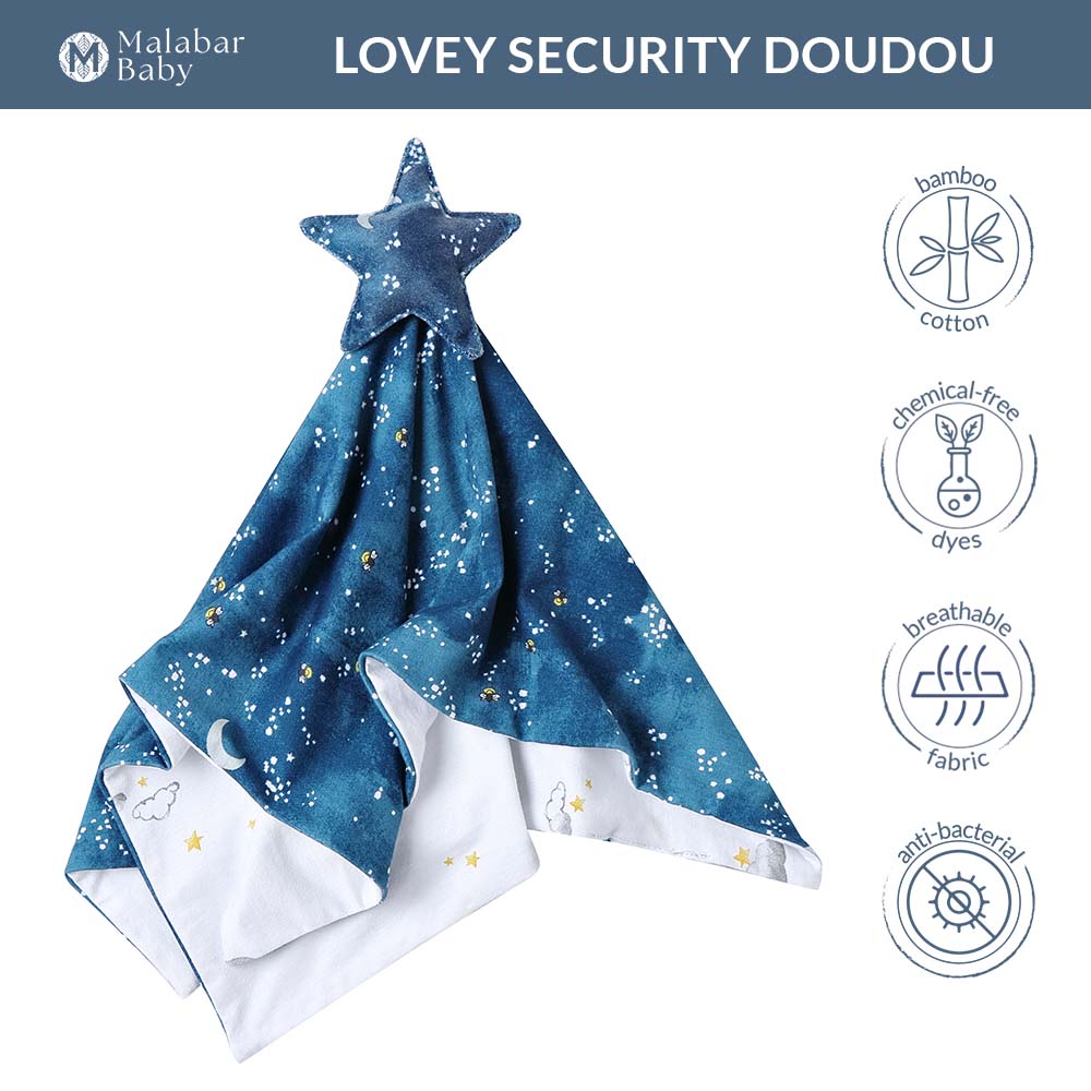 Malabar Baby Lovey Doudou Toy - Hot Air Balloon (Starry Night)