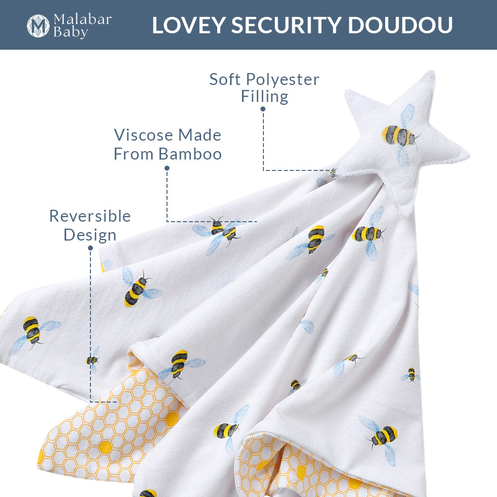 Malabar Baby Lovey Doudou Toy - Bee