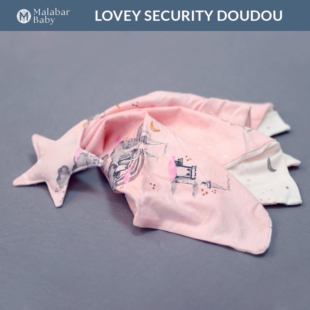 Malabar Baby Lovey Doudou Toy - Pink Castle