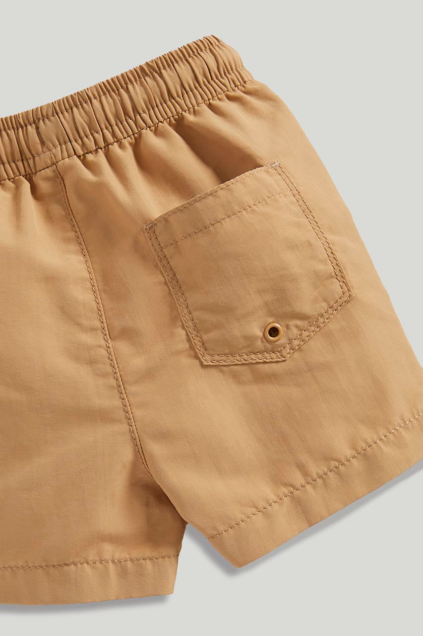 Tan Crinkle Shorts