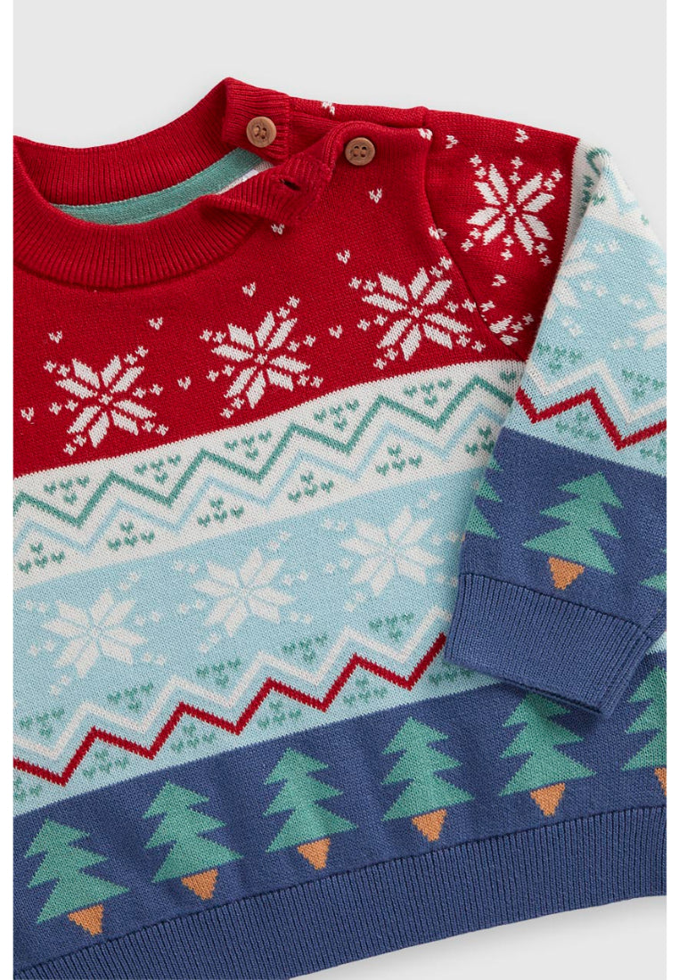 Festive Fair-Isle Knitted Jumper