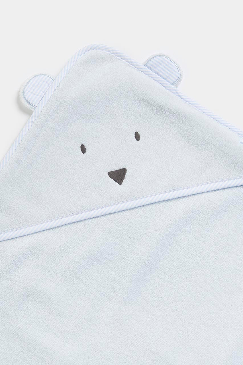 Mothercare Premium Cuddle And Dry Hooded Towel - Blue