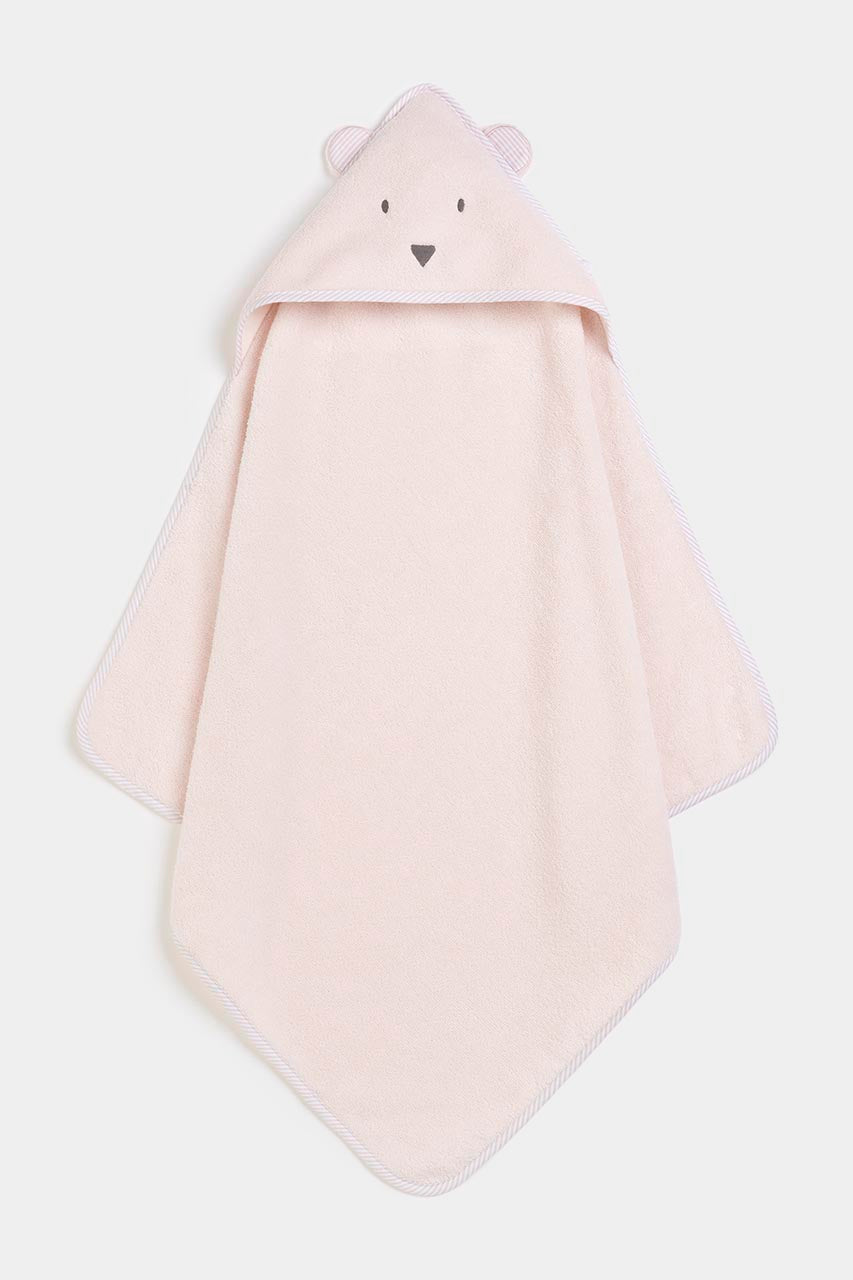 Mothercare Premium Cuddle And Dry Hooded Towel - Pink