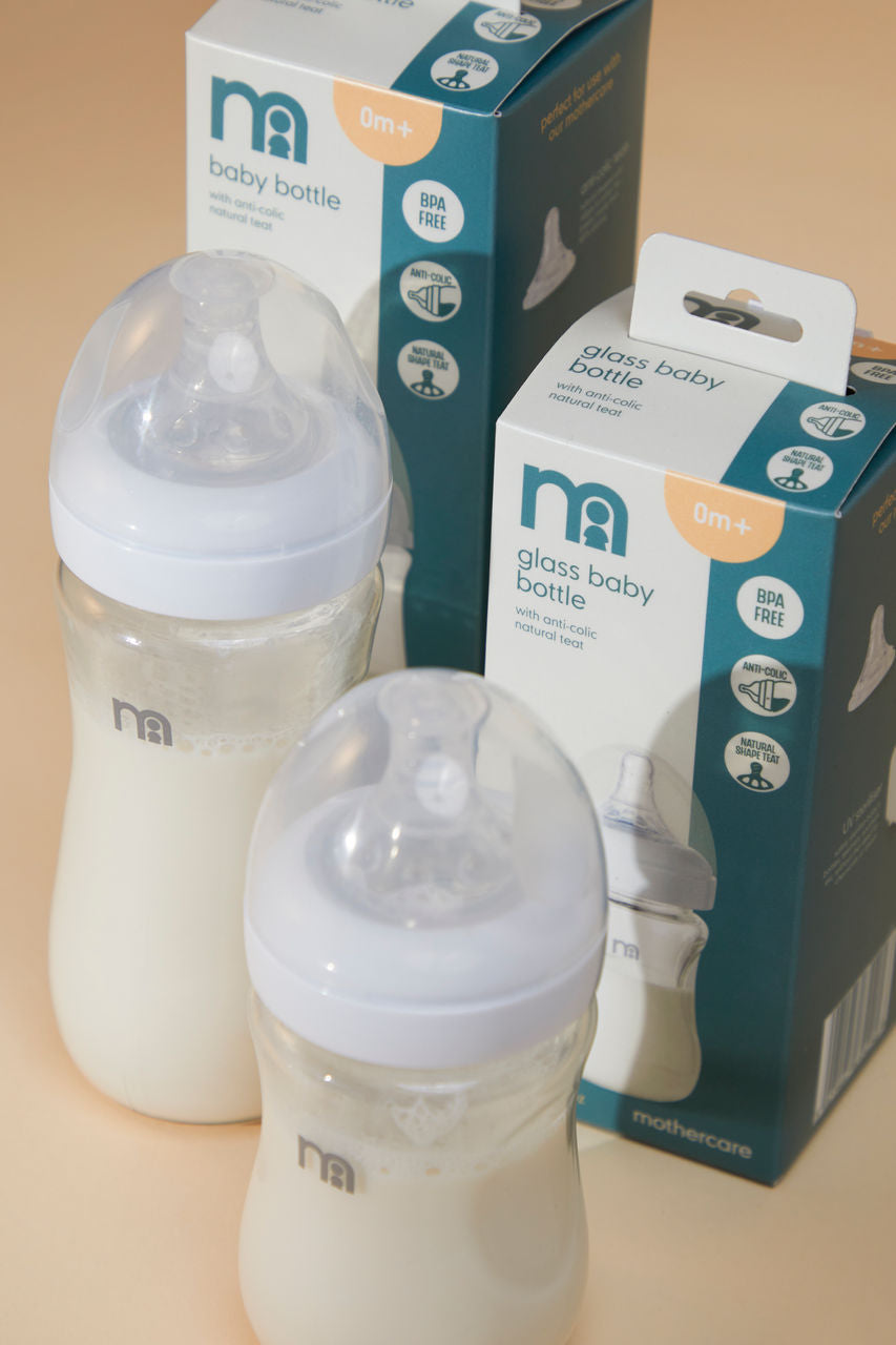 Mothercare Single Wide-Neck Glass Bottle 160ml