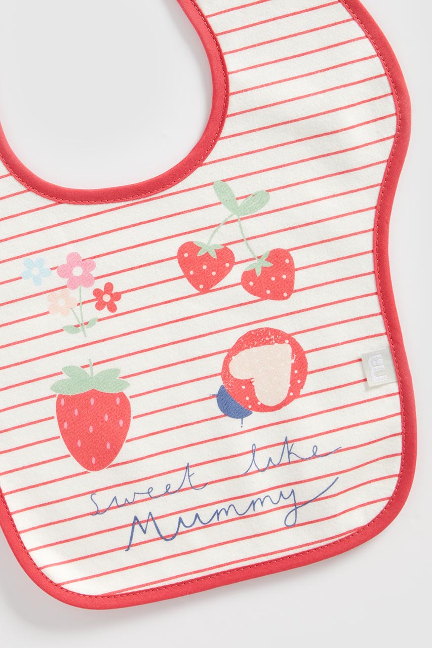 Mothercare Strawberry Toddler Bibs - 3 Pack