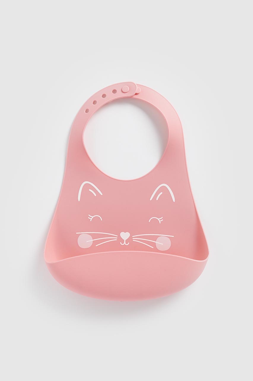 Mothercare Cat And Bunny Crumb-Catcher Silicone Bibs - 2 Pack