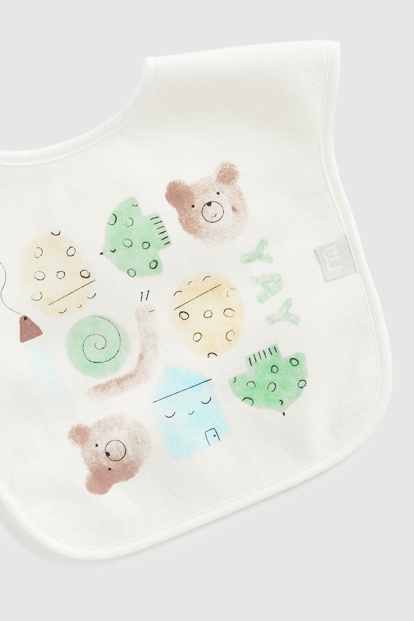 Mothercare Bear Toddler Bibs - 3 Pack