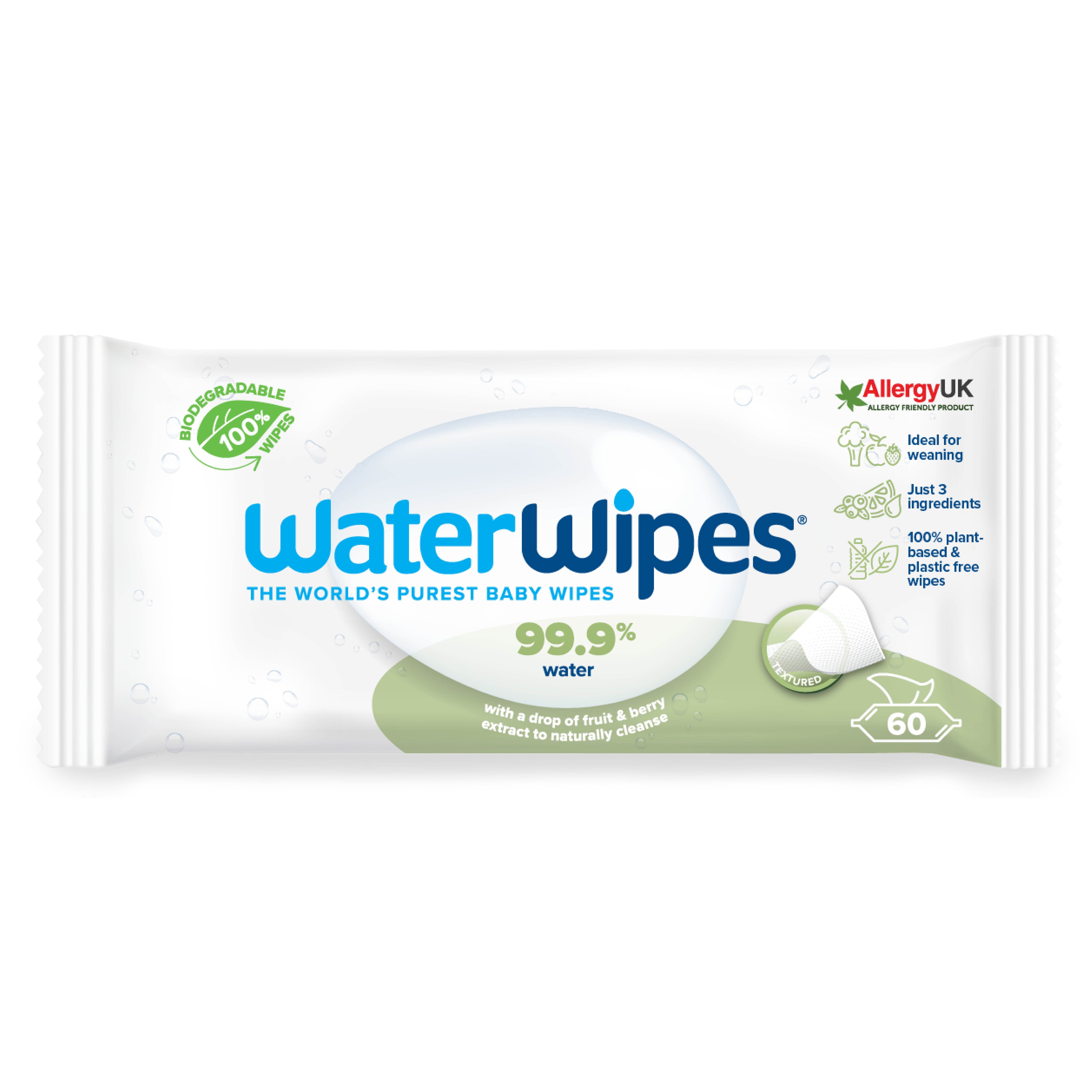 WaterWipes Soapberry 4x60pk Biodegradable (240 wipes)