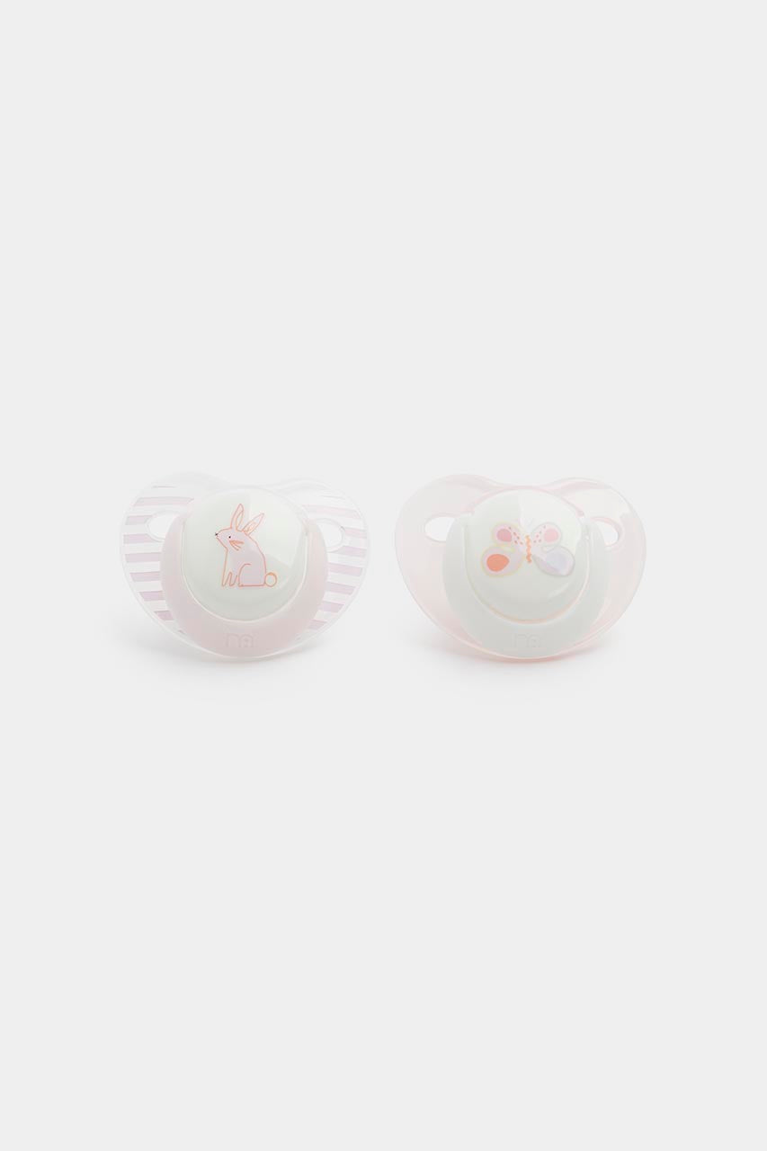 Mothercare Butterfly/Bunny Soothers 0-6 Months - 2 Pack