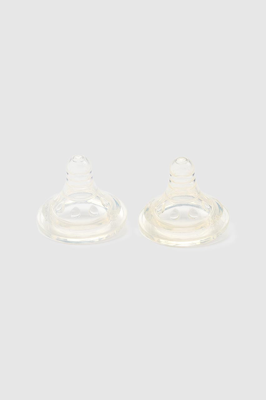 Mothercare Natural Shape Anti-Colic Fast-Flow Teats - 2 Pack