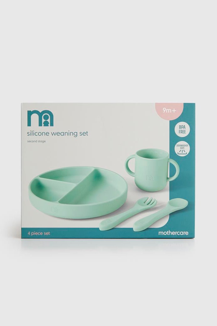 Mothercare Second Stage 4-Piece Weaning Set - Mint