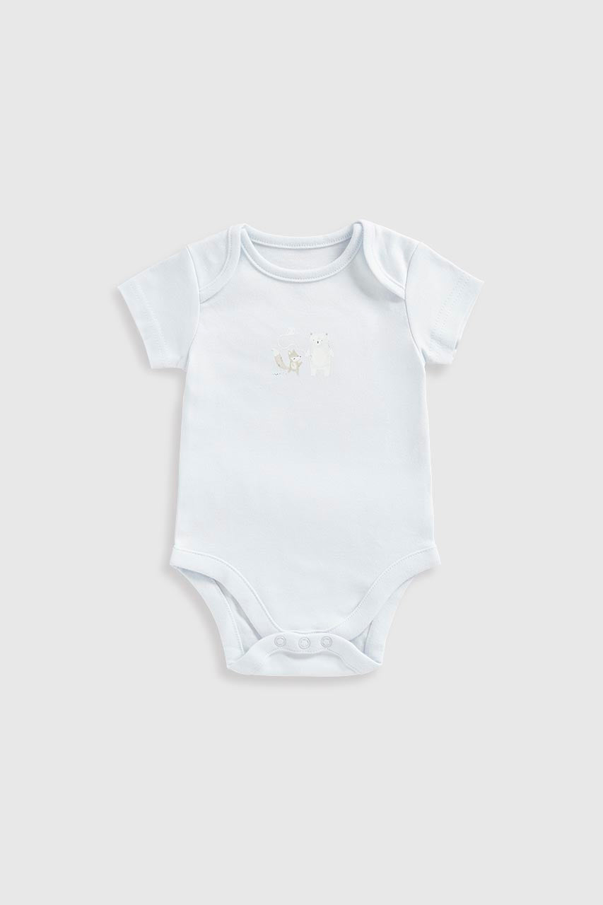 Woodland Short-Sleeved Baby Bodysuits - 5 Pack