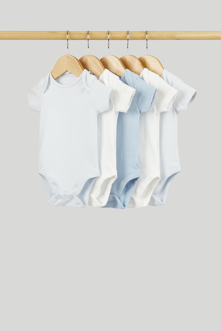 Short-Sleeved Bodysuits - 5 Pack