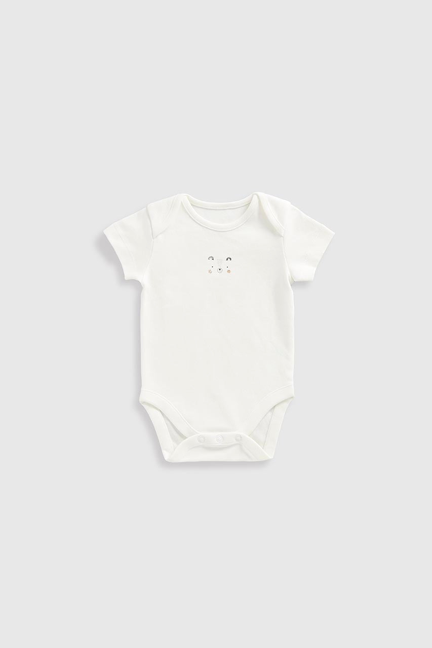 Bear Short-Sleeved Bodysuits - 5 Pack