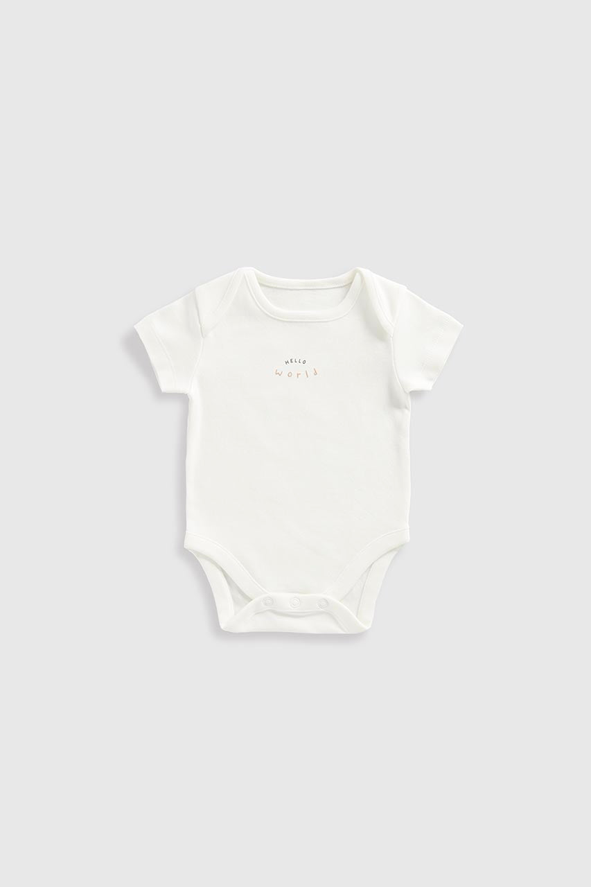 Bear Short-Sleeved Bodysuits - 5 Pack